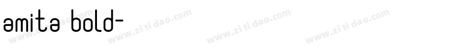 amita bold字体转换